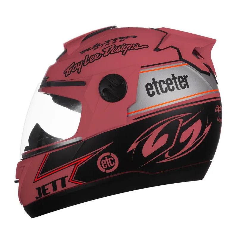 Capacete Etceter Evolution Power Brands Fosco Rosa Bebê 56