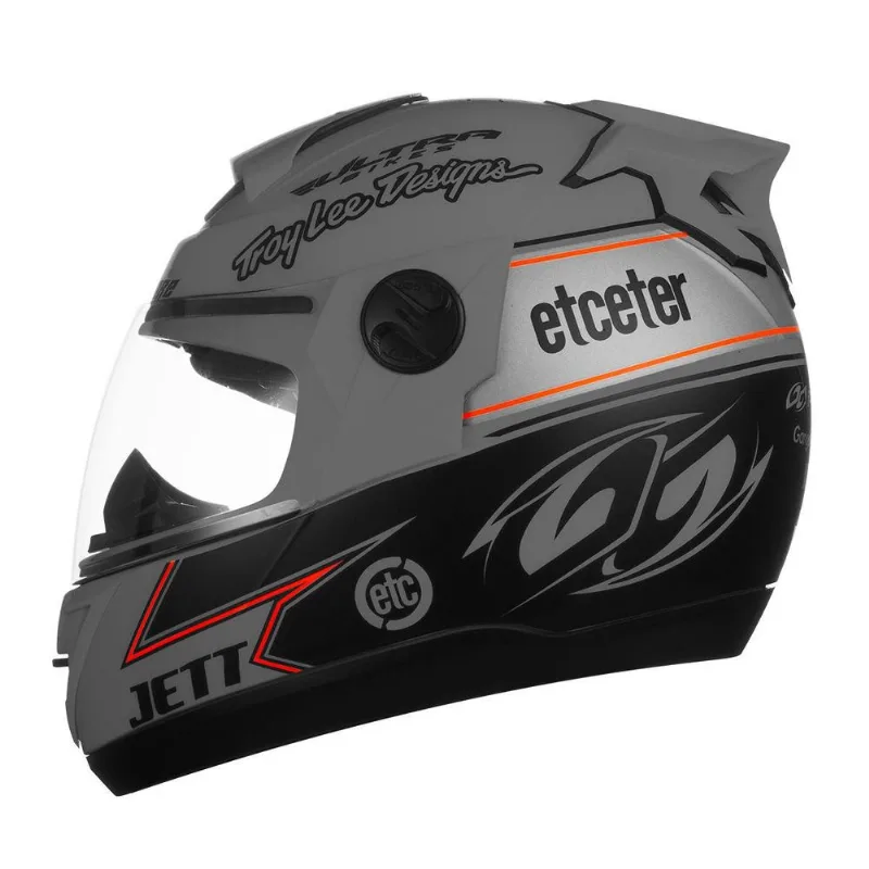 Capacete Etceter Evolution Power Brands Fosco Cinza 58