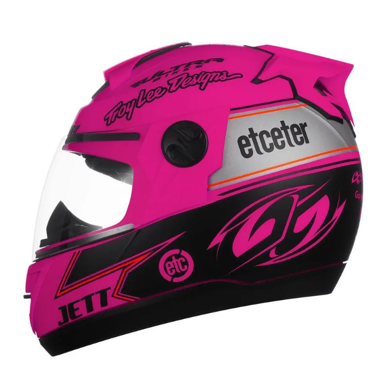 Capacete Etceter Evolution Power Brands Fosco Rosa 58