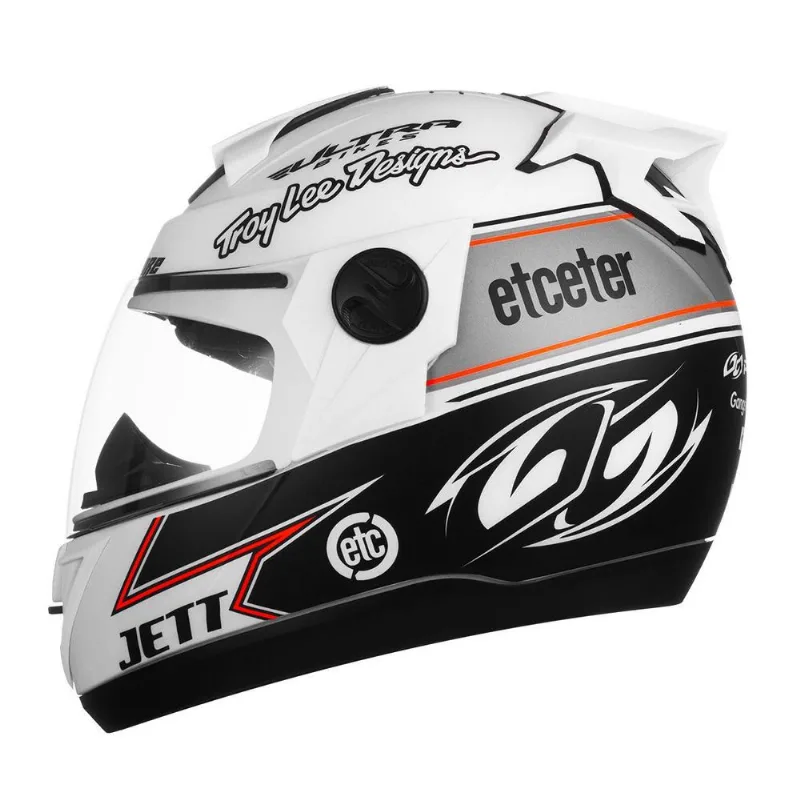 Capacete Etceter Evolution Power Brands Fosco Branco 62