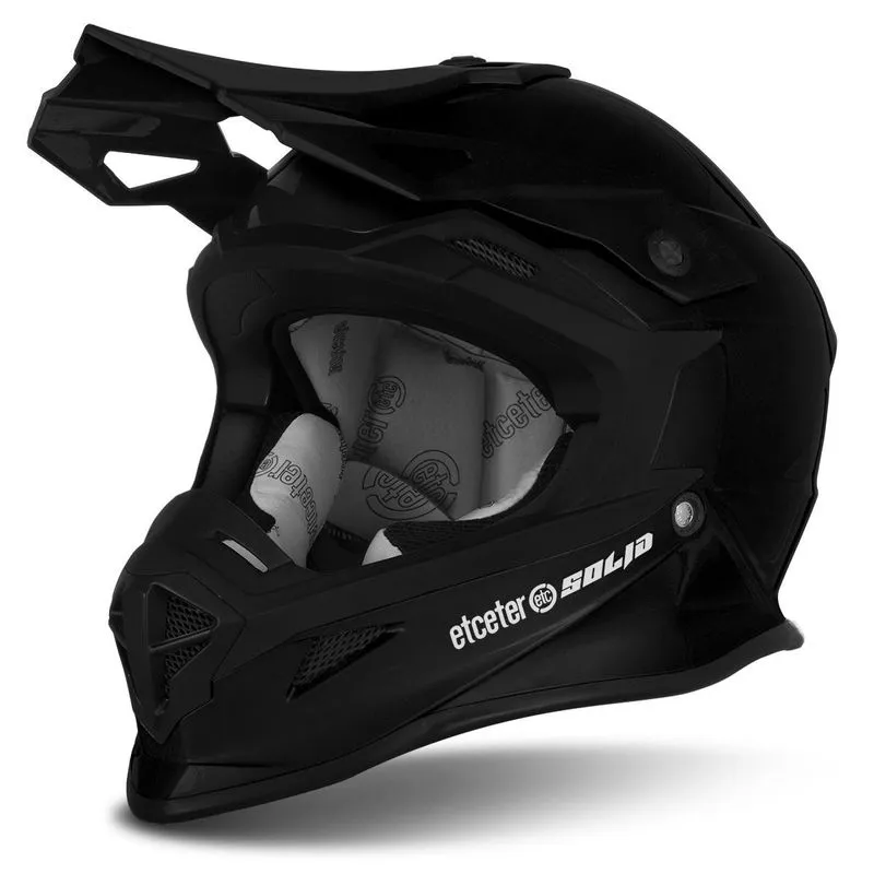 Capacete Motocross Etceter Solid Preto 62