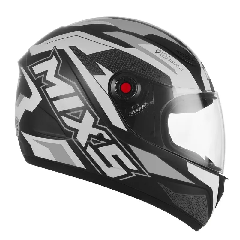 Capacete Fechado Mixs Fokker V23 Cinza Fosco Tam. 58