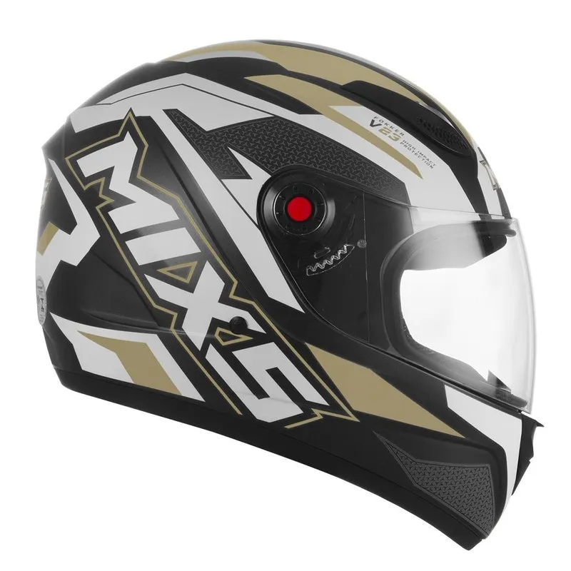 Capacete Fechado Mixs Fokker V23 Dourado Fosco Tam. 58