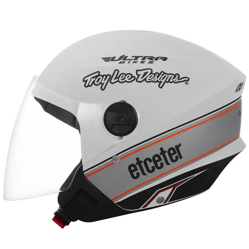 Capacete Aberto Etceter Open Power Brands Branco Fosco 58