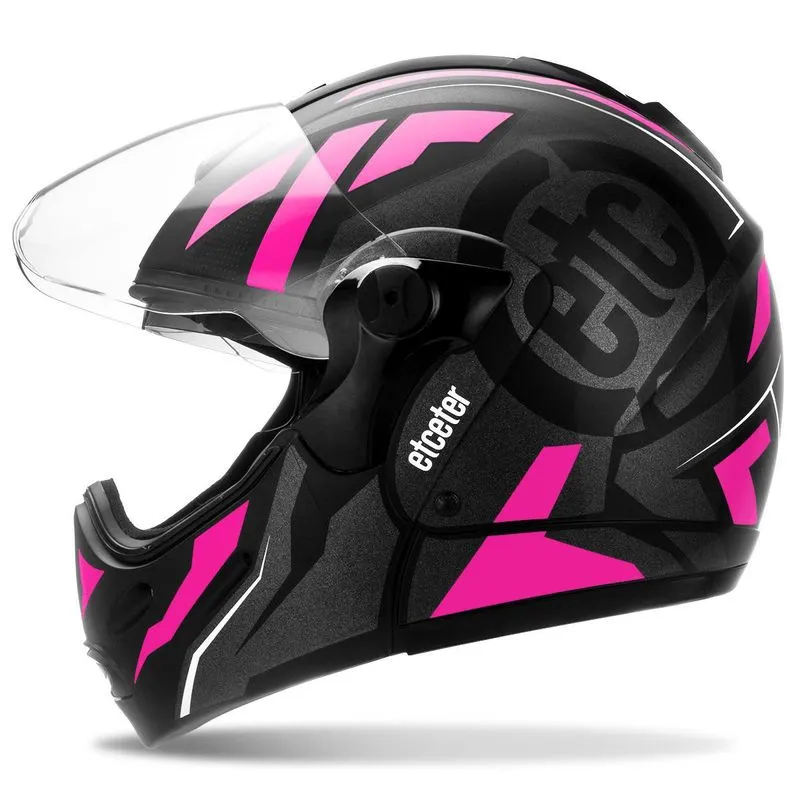 Capacete Captiva Etceter Stronger Faster Cinza - Rosa 58
