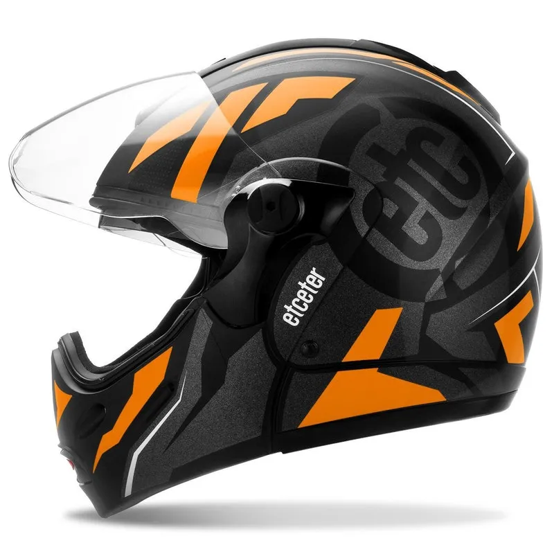 Capacete Captiva Etceter Stronger Faster Cinza - Laranja 60