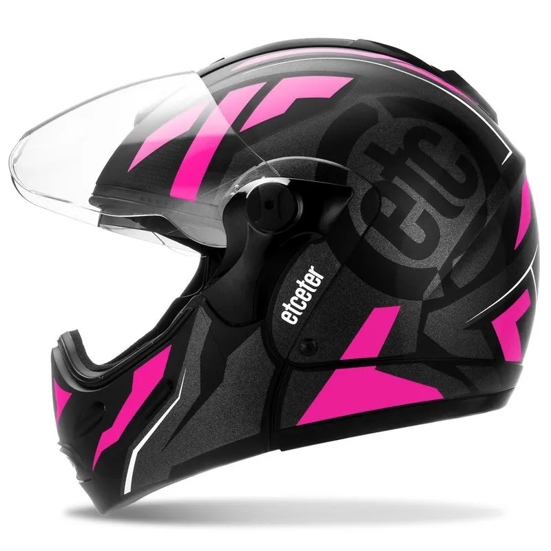 Capacete Captiva Etceter Stronger Faster Cinza - Rosa 60