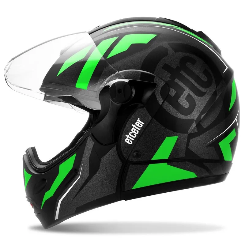 Capacete Captiva Etceter Stronger Faster Cinza - Verde 60