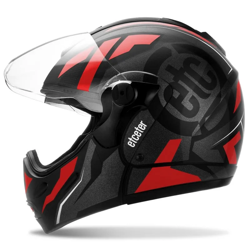 Capacete Captiva Etceter Stronger Faster Cinza - Vermelho 60