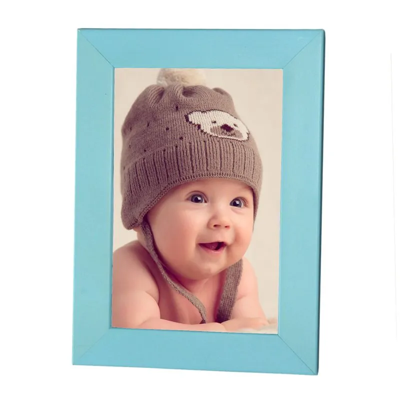 Porta-retrato Moldufotos para fotos 10 x 15 moldura lisa de 2 cm - Azul Celeste