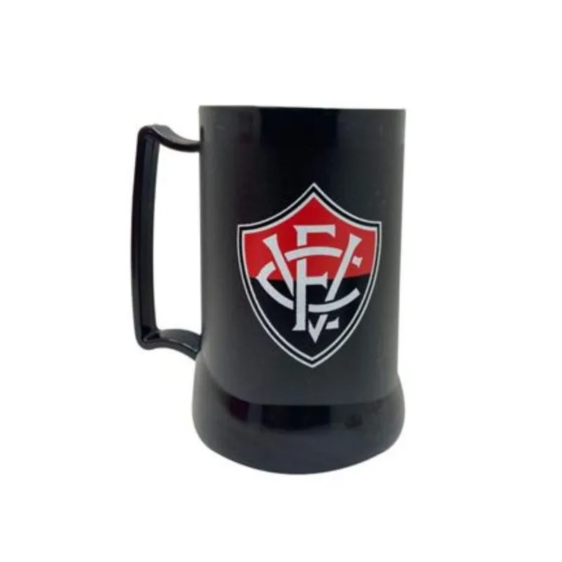 Caneca De Gel Preta Vitória Leão 400ml