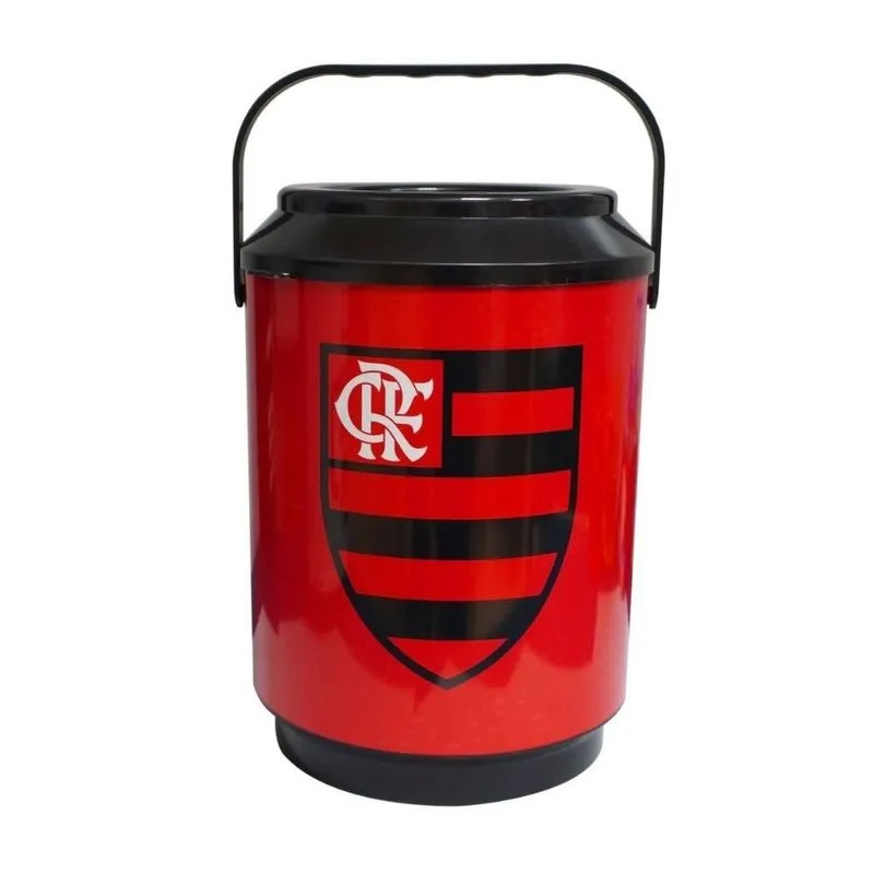 Cooler Flamengo Preto e Vermelho 10 Latas