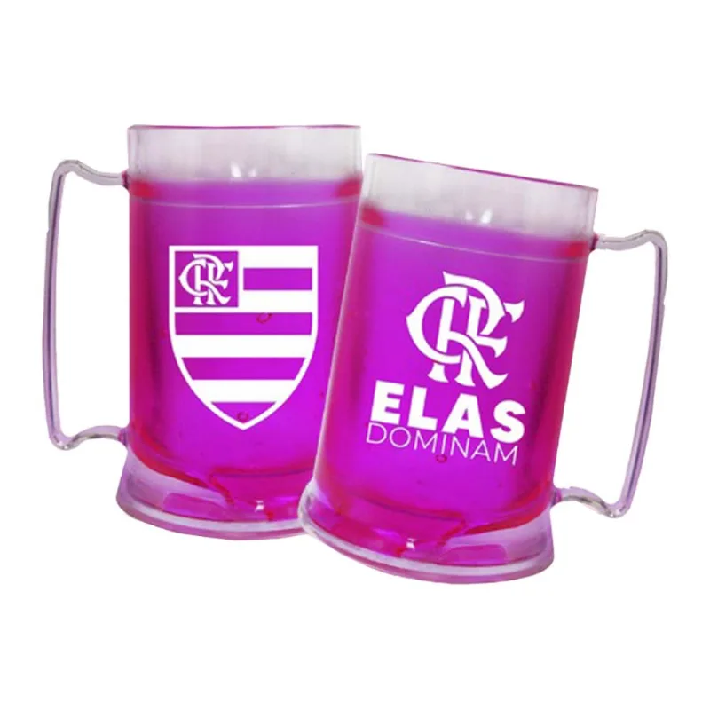 Mini Caneca Gel Flamengo Rosa Elas Dominam 300ml UN