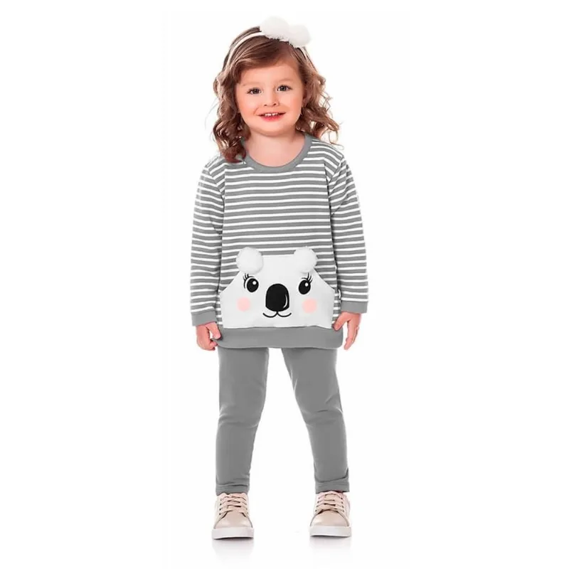 Conjunto Moletom Bebê Menina Coala