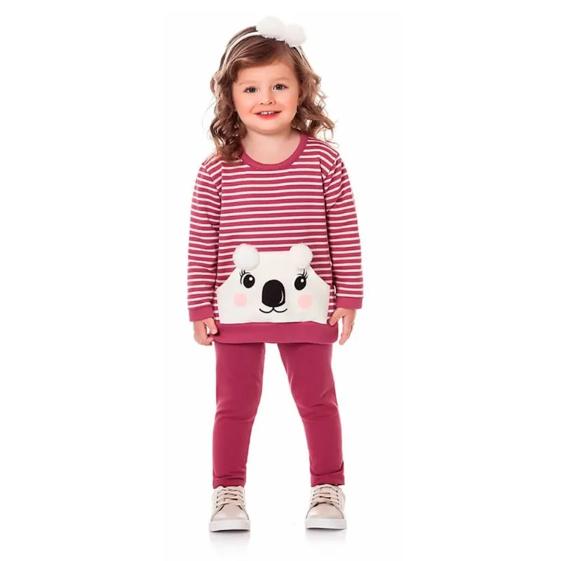 Conjunto Moletom Bebê Menina Coala