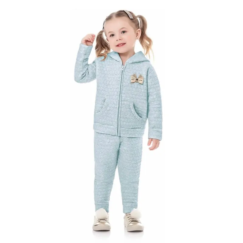 Conjunto Moletom Bebê Menina Azul