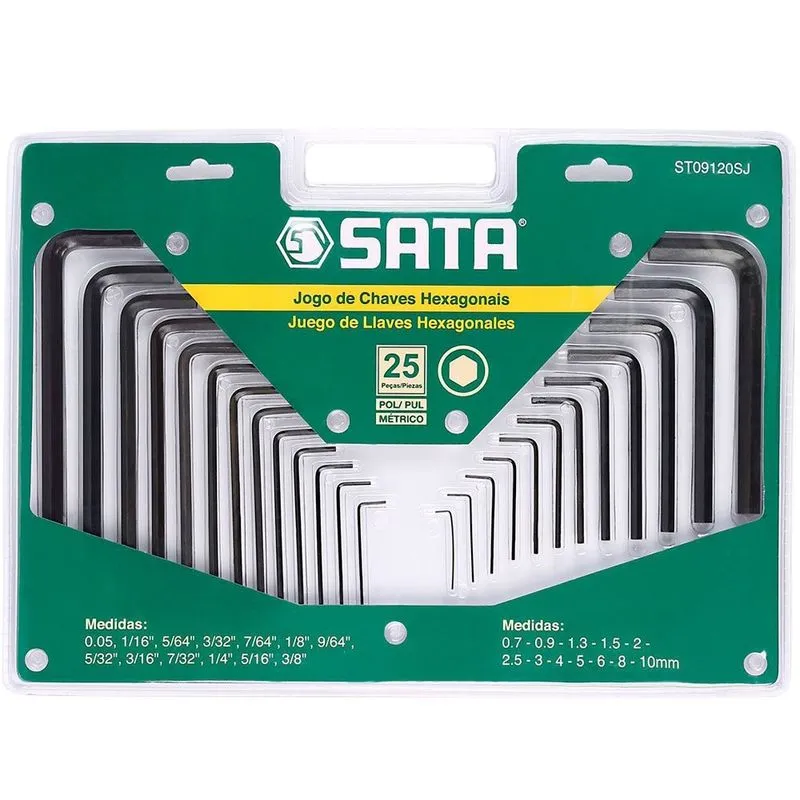 Conjunto Chave Hexagonal 25 Pcs Sata St09120sj