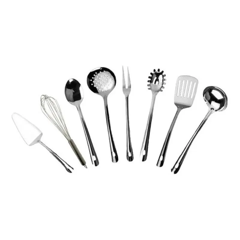 Kit Utensilios De Cozinha Em Inox 8 Peças Bono Home