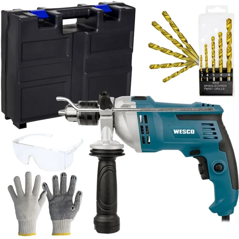 Furadeira Impacto Parafusadeira 1/2 1000w Ws3176 Wesco + Kit