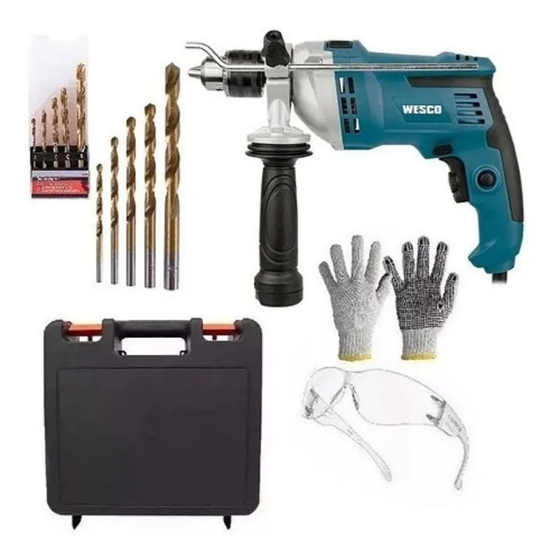 Furadeira Impacto Parafusadeira 1/2 1000w Ws3176 Wesco + Kit