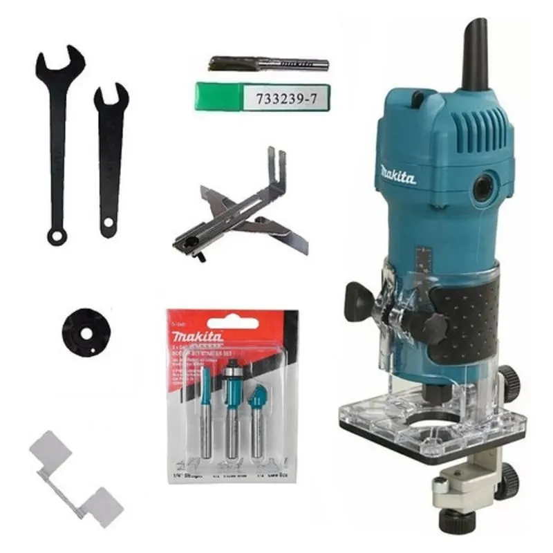 Tupia Manual Laminados 06mm 1/4'' 3709 Makita + 3 Fresas