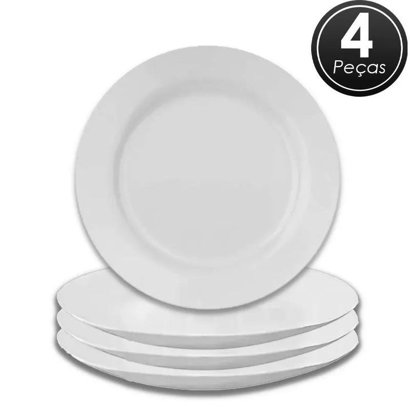 Prato Sobremesa Opaline Cosmo Temperado 19cm Kit 4 Peças Uni