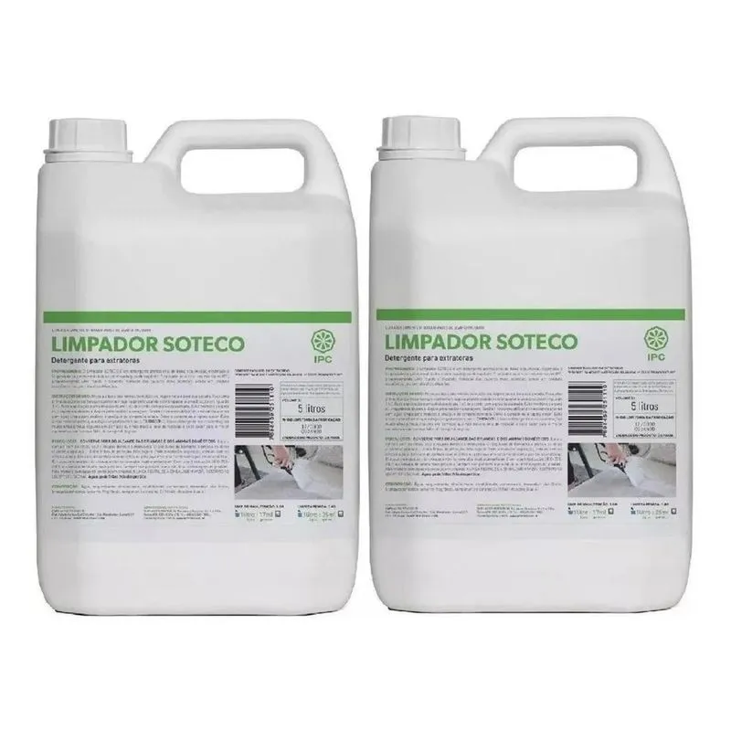 Detergente Limpador Soteco Para Extratora 10 L Sbn417 Kit Un