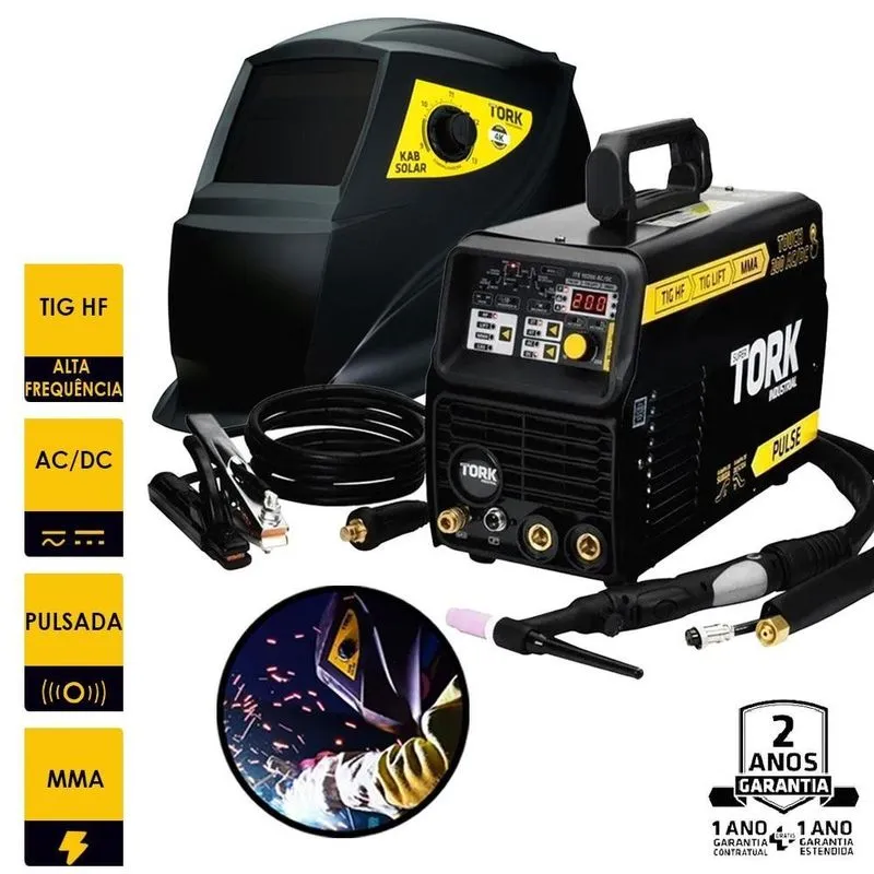 Maq Solda Inver Mma 200a Acdc Super Tork + Masc Ite-10200-ac