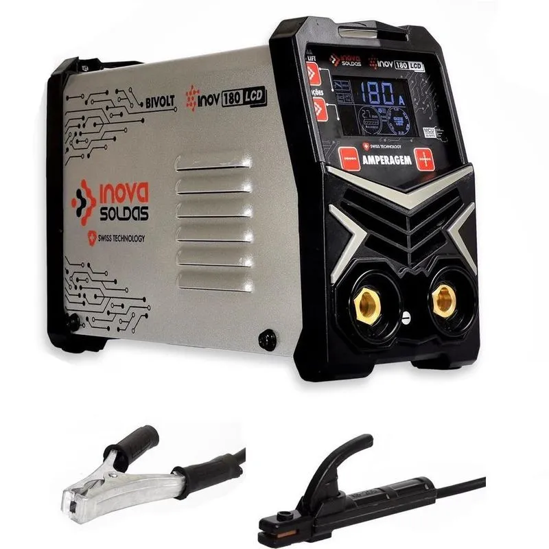 Maq Solda Inver Lcd Dig 180a Mma Tig Lift + Masc Inov180 Bv