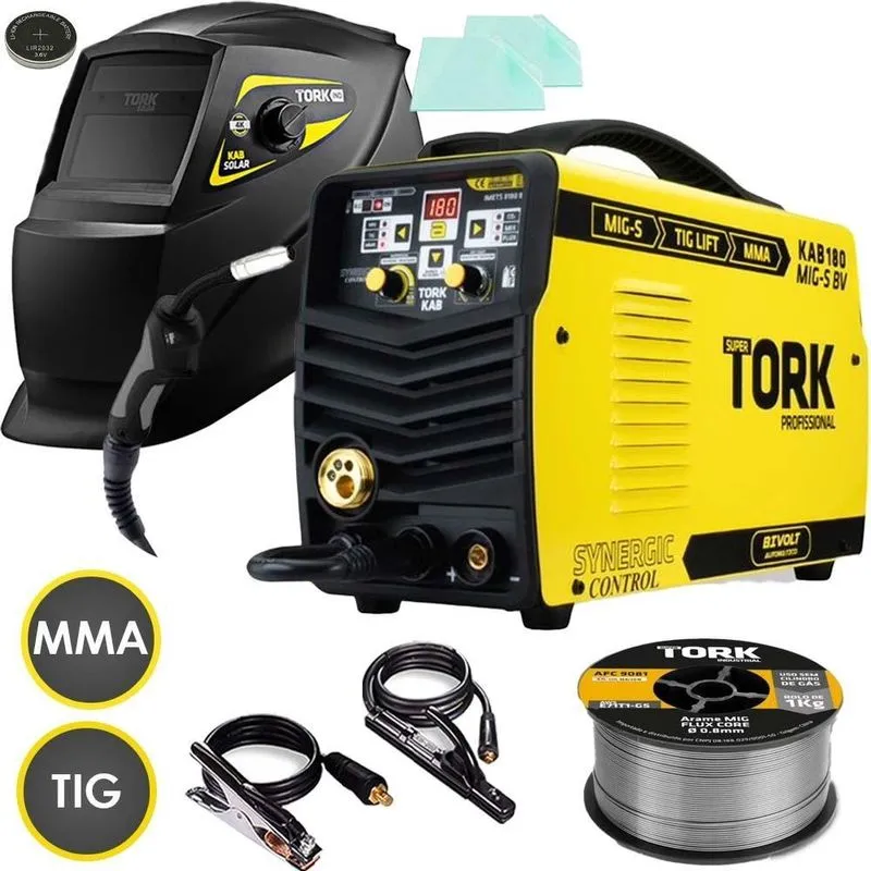 Maq Solda Inver 180a Mig Mma Tig Lift Tork + Imets-8180 Biv