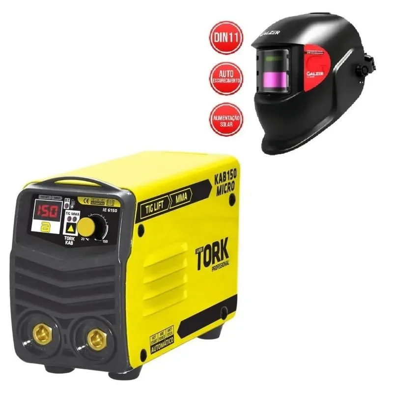 Inver Solda 150a Tig Mma Alum + Masc Ie-6150 220v Kit
