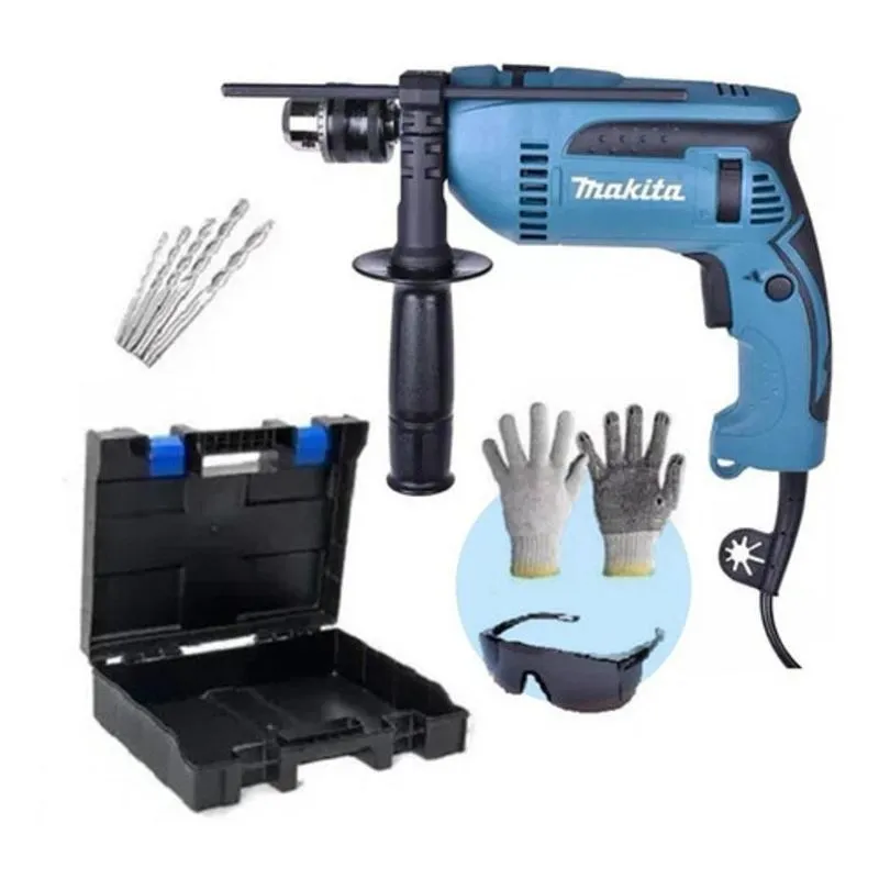 Furadeira Impacto Parafusadeira 1/2 760W Hp1640 Makita + Kit