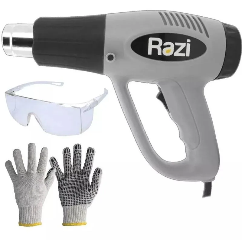 Soprador Térmico Ar Quente 1500/2000w Razi Com Óculos + Luva