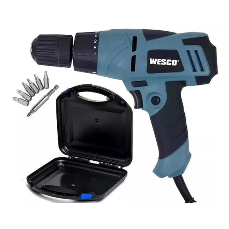 Parafusadeira Furadeira 3/8'' Ws3231 Wesco + Maleta +