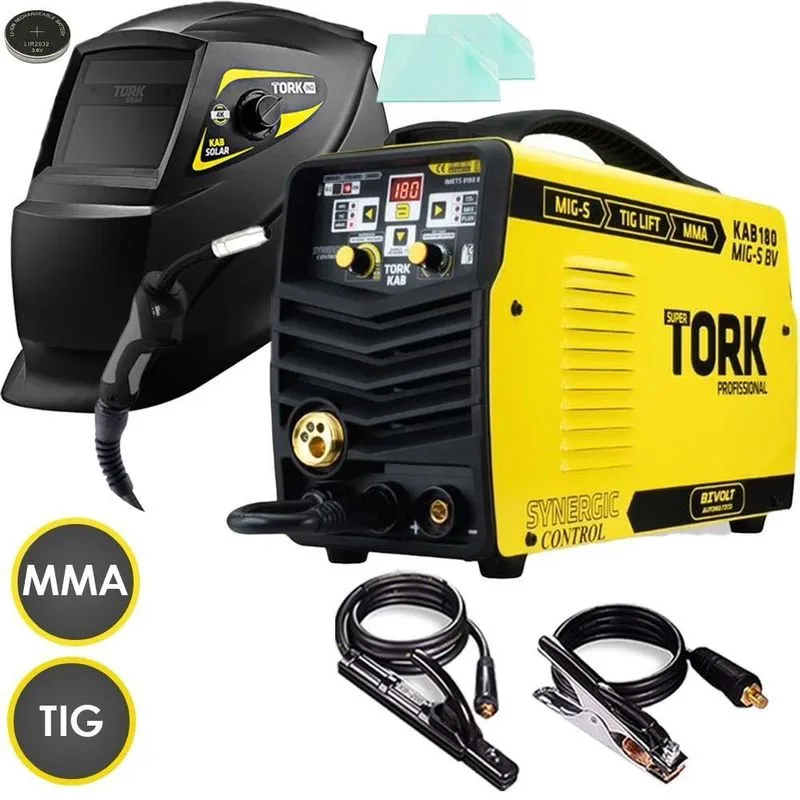 Solda Inver 180a Mig Mma Tig Lift Super Tork + Masc Imets-81