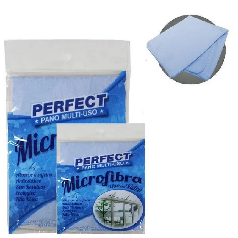 Kit Panos Microfibra Multiuso 40x40 Para Vidro C/2 Perfect A