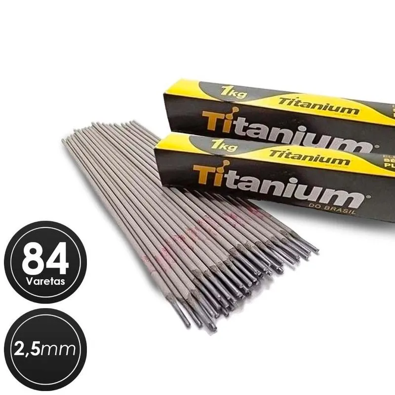 Eletrodo Solda 6013 2,50mm Com 2kg Serralheiro Titanium Unic
