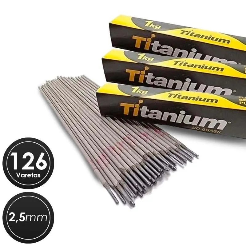 Eletrodo Solda 6013 2,50mm Com 3kg Serralheiro Titanium Unic