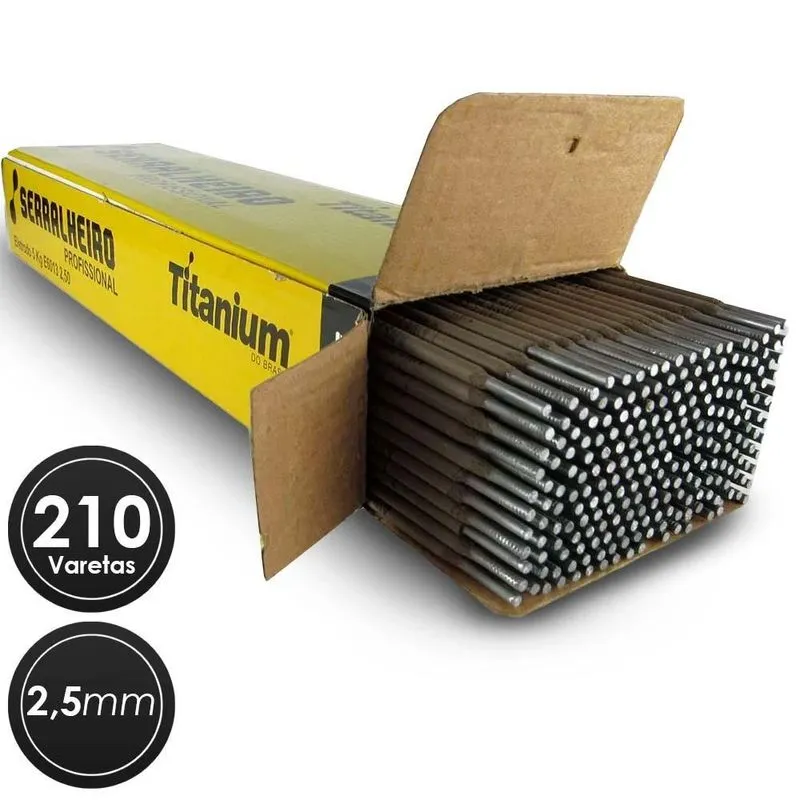 Eletrodo Solda 6013 2,50mm Com 5kg Serralheiro Titanium Unic