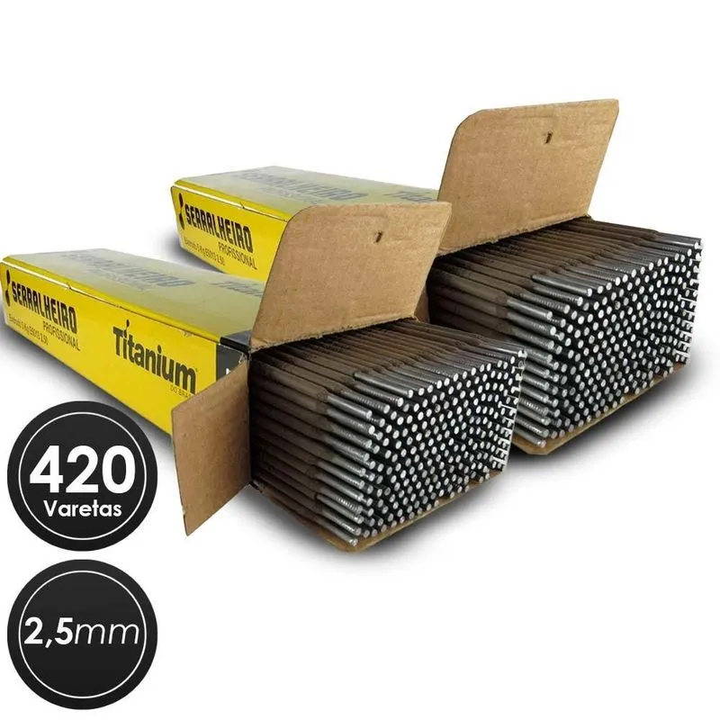 Eletrodo Solda 6013 2,50mm 10kg Serralheiro Titanium Unic