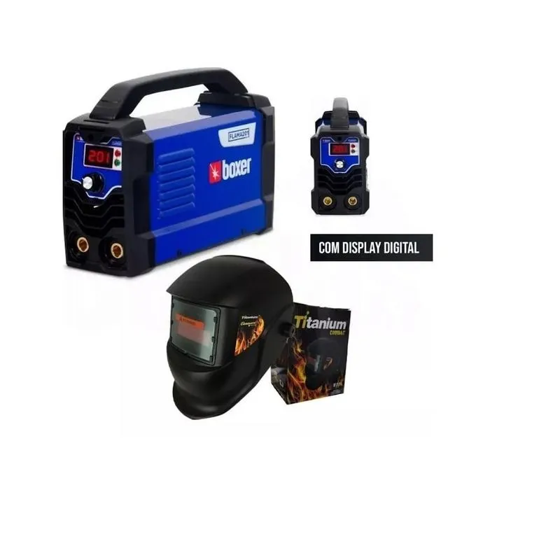 Máquina Solda Inversora 200a Biv Flama 201 Boxer + Máscara B