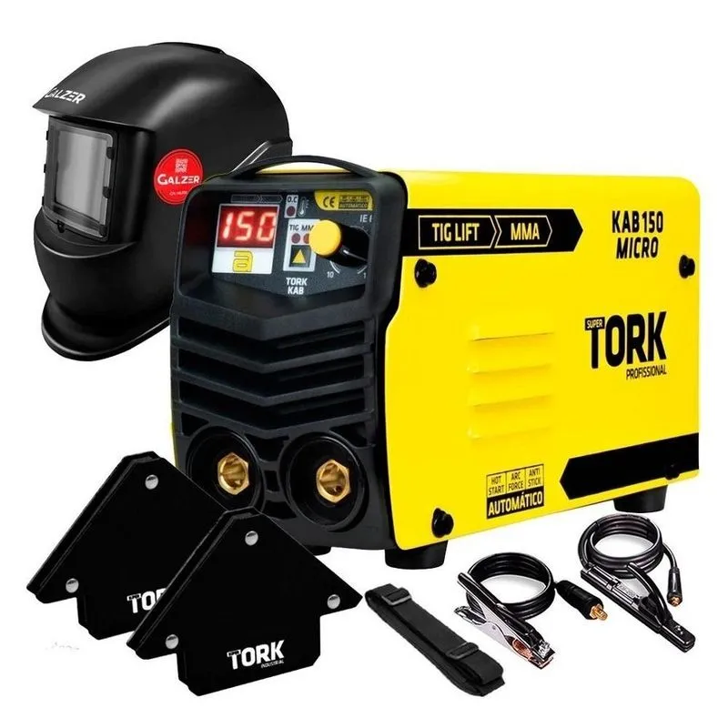 Inversora De Solda 150amp Profissional + Máscara + Esquadro