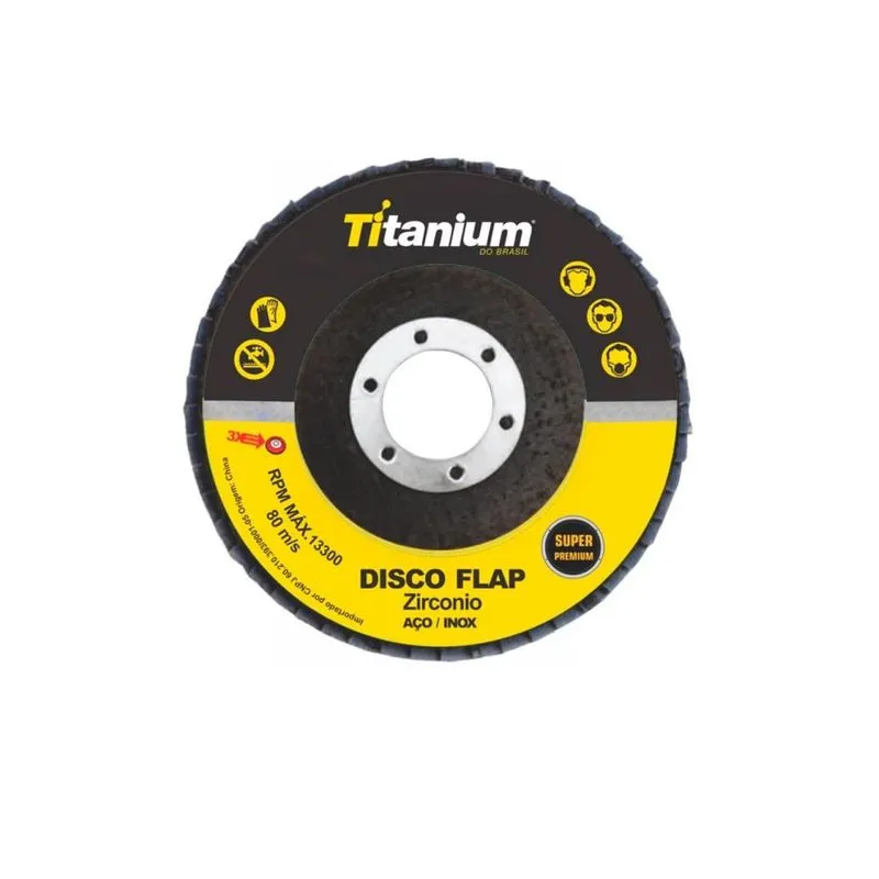 Kit 10 Discos De Corte 4.1/2" Flap Curvo Para Aço Titanium