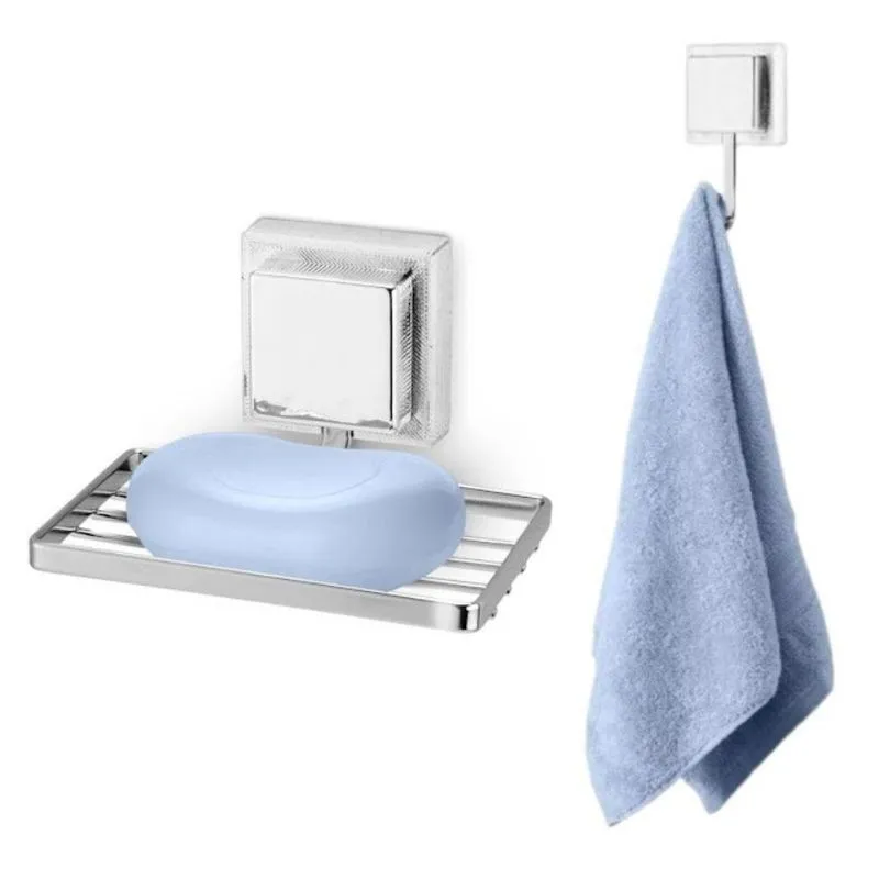 Kit Suporte Gancho + Suporte Banheiro Ventosa Arthi