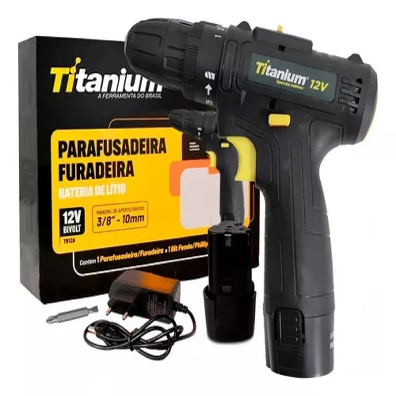Parafusadeira T12 1,2ah 12v Bivolt Jogo De Soquetes 40pcs