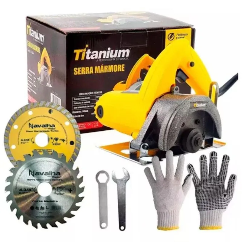 Kit Serra Mármore 4.3/8 Pol 1100w + 2 Discos