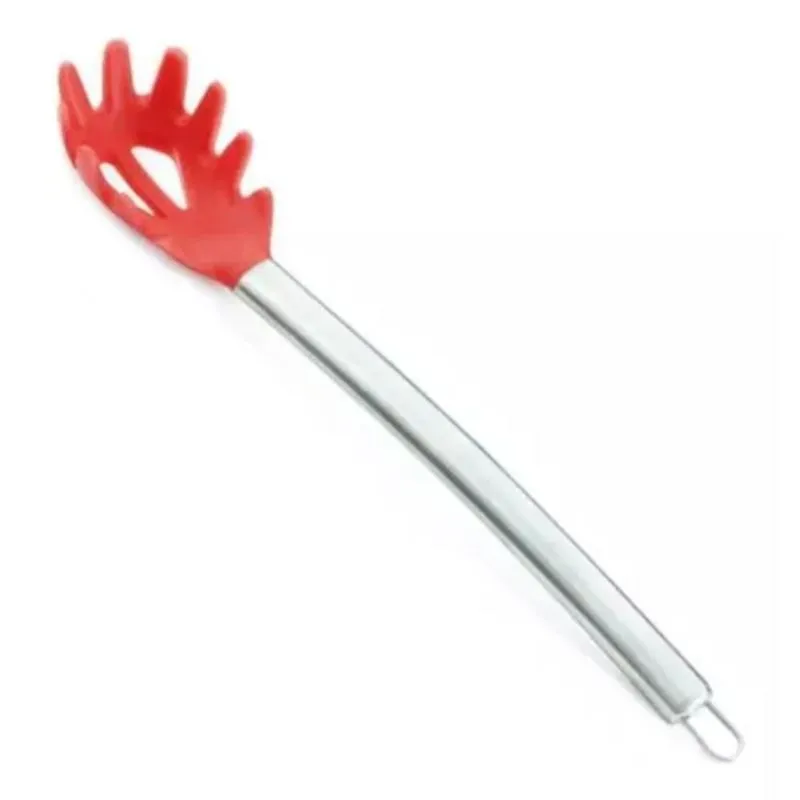 Kit 5 Colher P/espagueti Silicone Cabo Inox 33cm Brasiterm