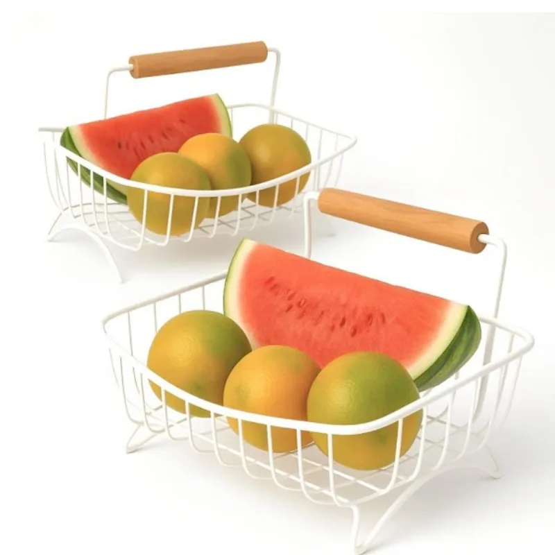 Kit 2 Fruteiras Centro De Mesa Aramada Branca Arthi