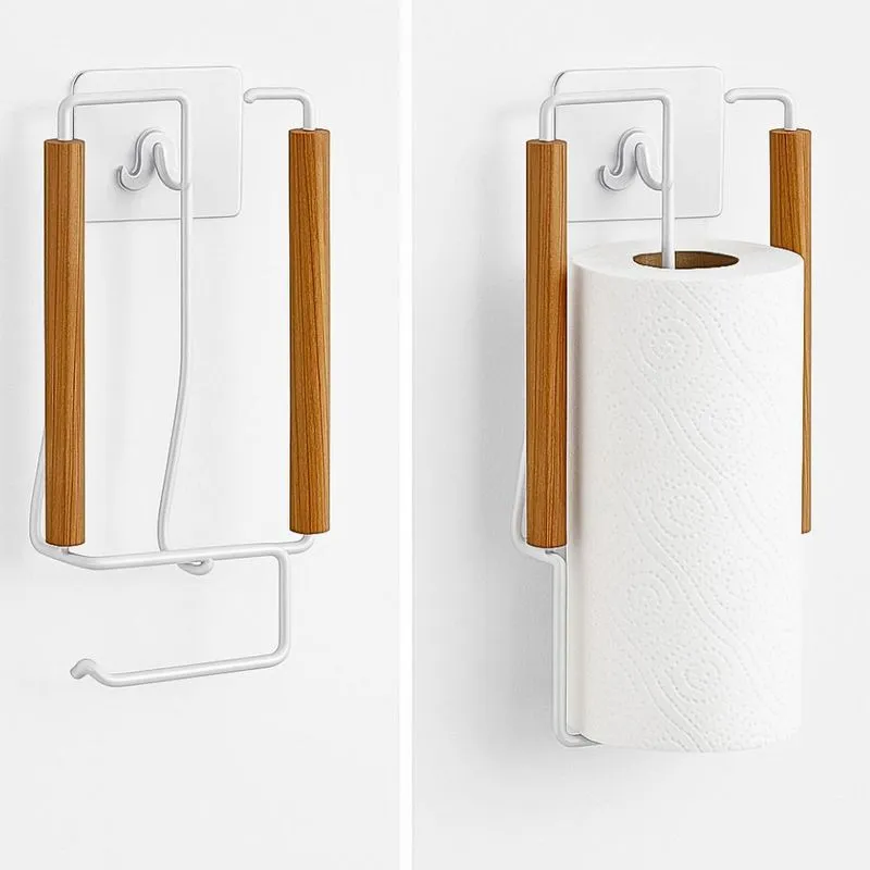 Kit 2 Suportes Papel Higiênico De Parede Adesivo Arthi