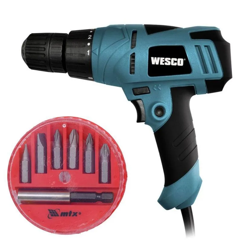 Parafusadeira Furadeira 300w Ws3231 Wesco + Jg De Bits